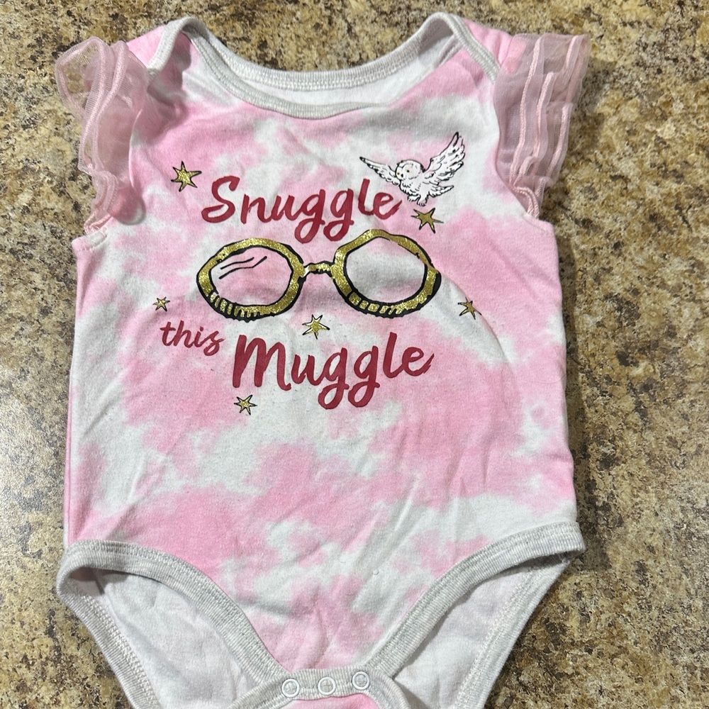 Charming Pink and White Bodysuit Snuggle this muggle